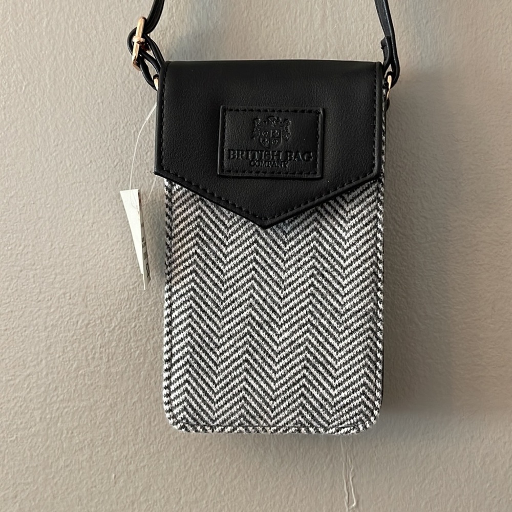 British Bag Company small crossbody!  NWT Black and gray